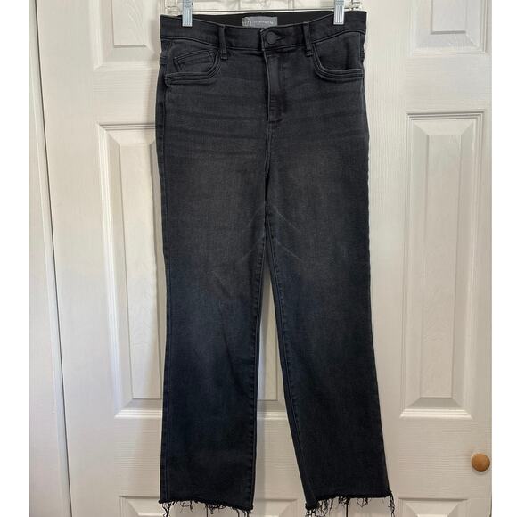 Wit & Wisdom Bennett Barely Bootcut Washed Black Slimming Grunge Raw Hem Size 6 - Picture 2 of 8